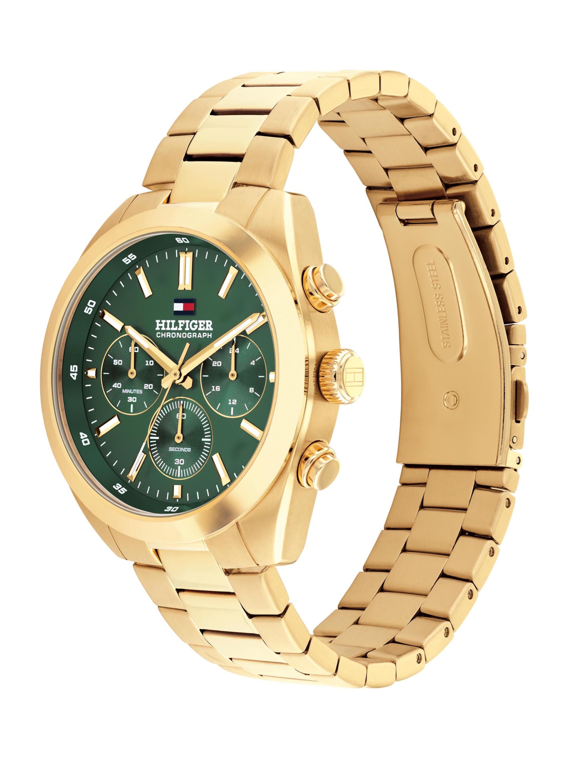 TOMMY HILFIGER Analogt ur 'HUDSON' i guld