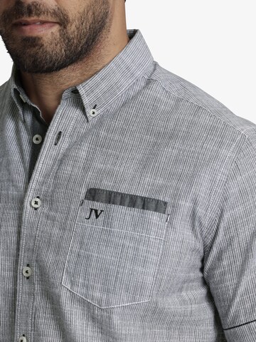 Jan Vanderstorm Comfort Fit Kurzarmhemd ' Milos ' in Grau