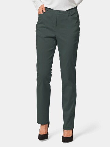 Goldner Regular Pants 'Louisa' in Green: front