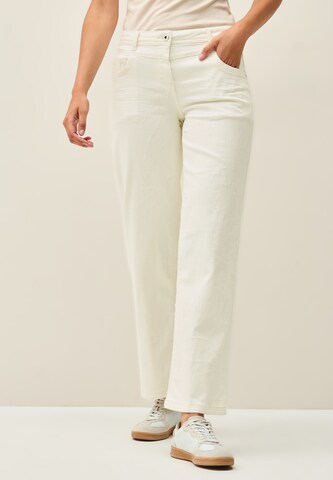 STREET ONE Wide Leg Jeans in Beige: Vorderseite