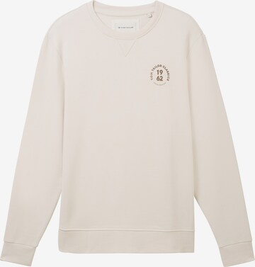 Sweat-shirt TOM TAILOR en beige : devant