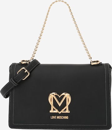 Love Moschino Чанта за през рамо 'SUPER GOLD' в черно: отпред