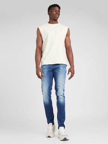 Tommy Jeans - Camisa 'Varsity' em bege