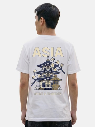 RoamLikeSummer Shirt 'ASIA'‌‌ in Weiß: Vorderseite