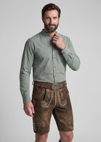 Coupe regular Chemise folklorique 'Alexander' SPIETH & WENSKY en vert : devant