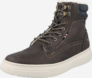 MUSTANG Lace-Up Boots in Brown: front