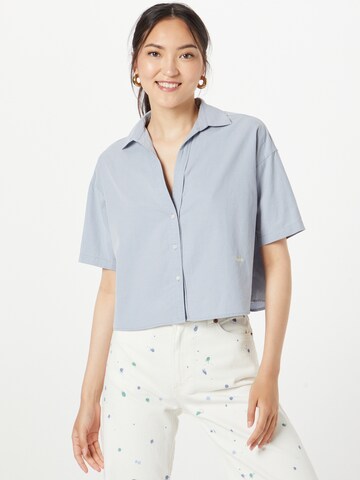 Brava Fabrics Blouse 'June' in Blauw: voorkant