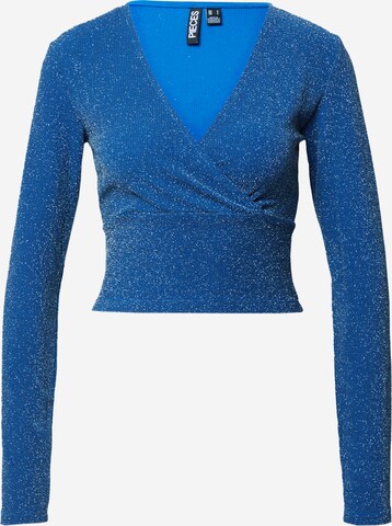 PIECES Shirt 'Lina' in Blauw: voorkant