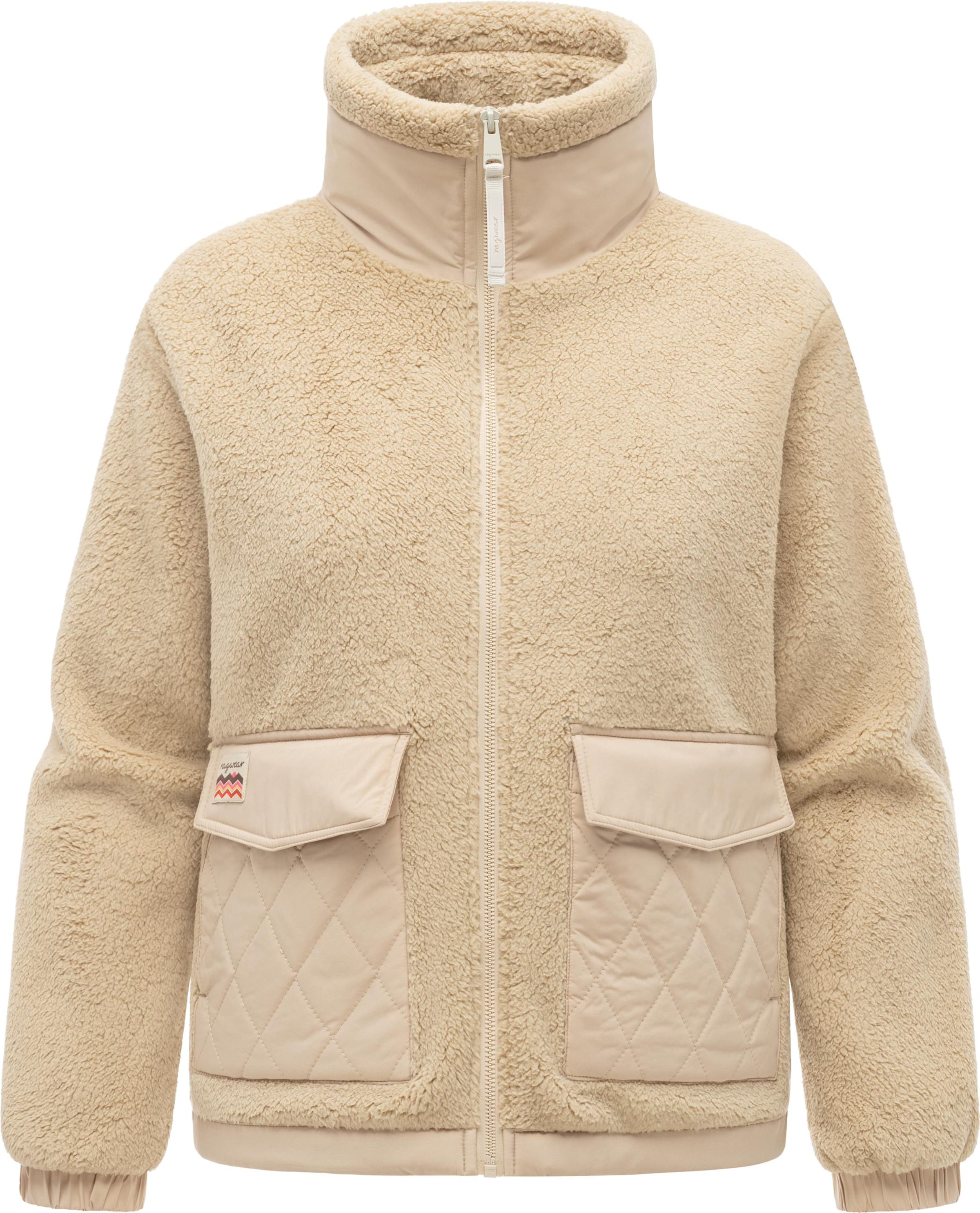 Ragwear Fleece jas 'Arctika Y' in Beige: voorkant