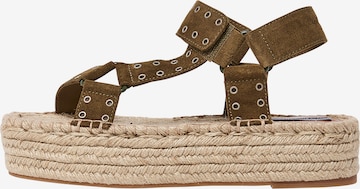 Pepe Jeans Strap Sandals 'Tracy' in Green: front