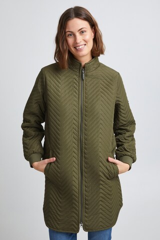 Fransa Between-Season Jacket in Green: front