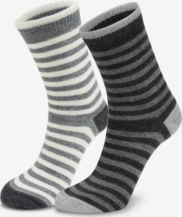 Chaussettes normani en gris : devant