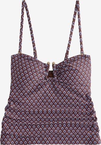 Next Bandeau Tankini top in Brown: front