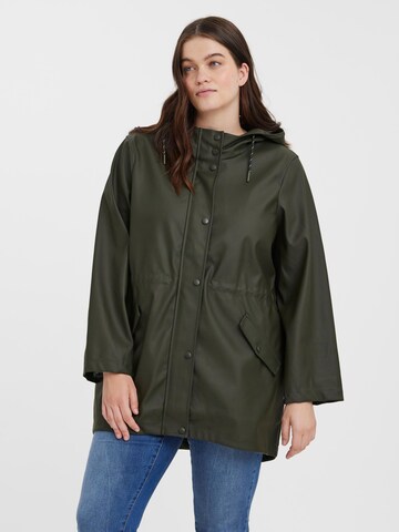 Vero Moda Curve Weatherproof jacket in Green: front