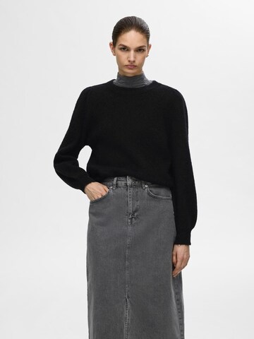 Pull-over 'Lulu' SELECTED FEMME en noir : devant