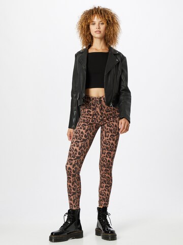 River Island Skinny Τζιν 'MOLLY' σε καφέ