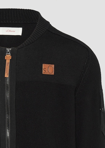 s.Oliver Gebreid vest in Zwart