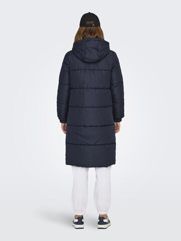 ONLY Wintermantel in Blauw