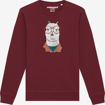 Watapparel Sweatshirt ' Lama ' in Red: front
