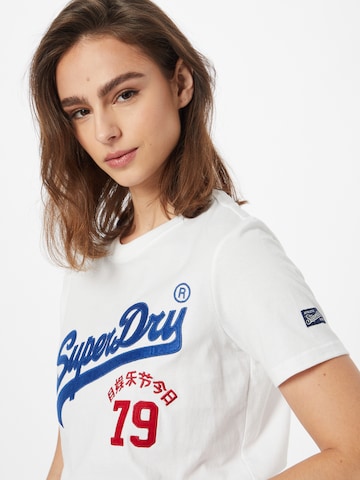 Superdry T-Shirt 'Interest' in Weiß