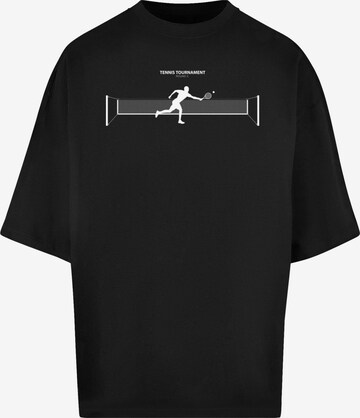 T-Shirt 'Tennis Round 1' Merchcode en noir : devant