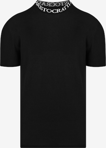 ARISTOCRATTI Тениска 'PRIME – Premium T-Shirt Made from Fine Knit Cotton' в черно: отпред