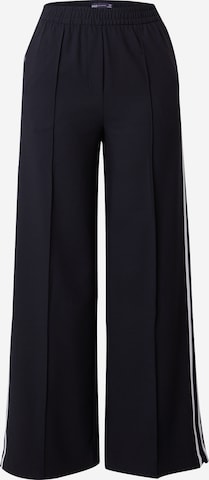 Marks & Spencer Wide leg Broek in Zwart: voorkant