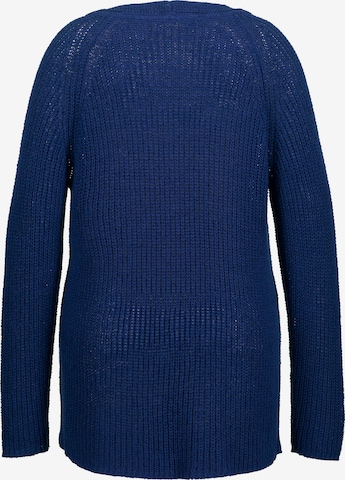 Ulla Popken Knit Cardigan in Blue