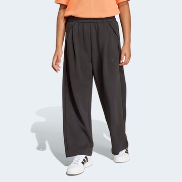 ADIDAS SPORTSWEAR Wide leg Workout Pants in Grey: front