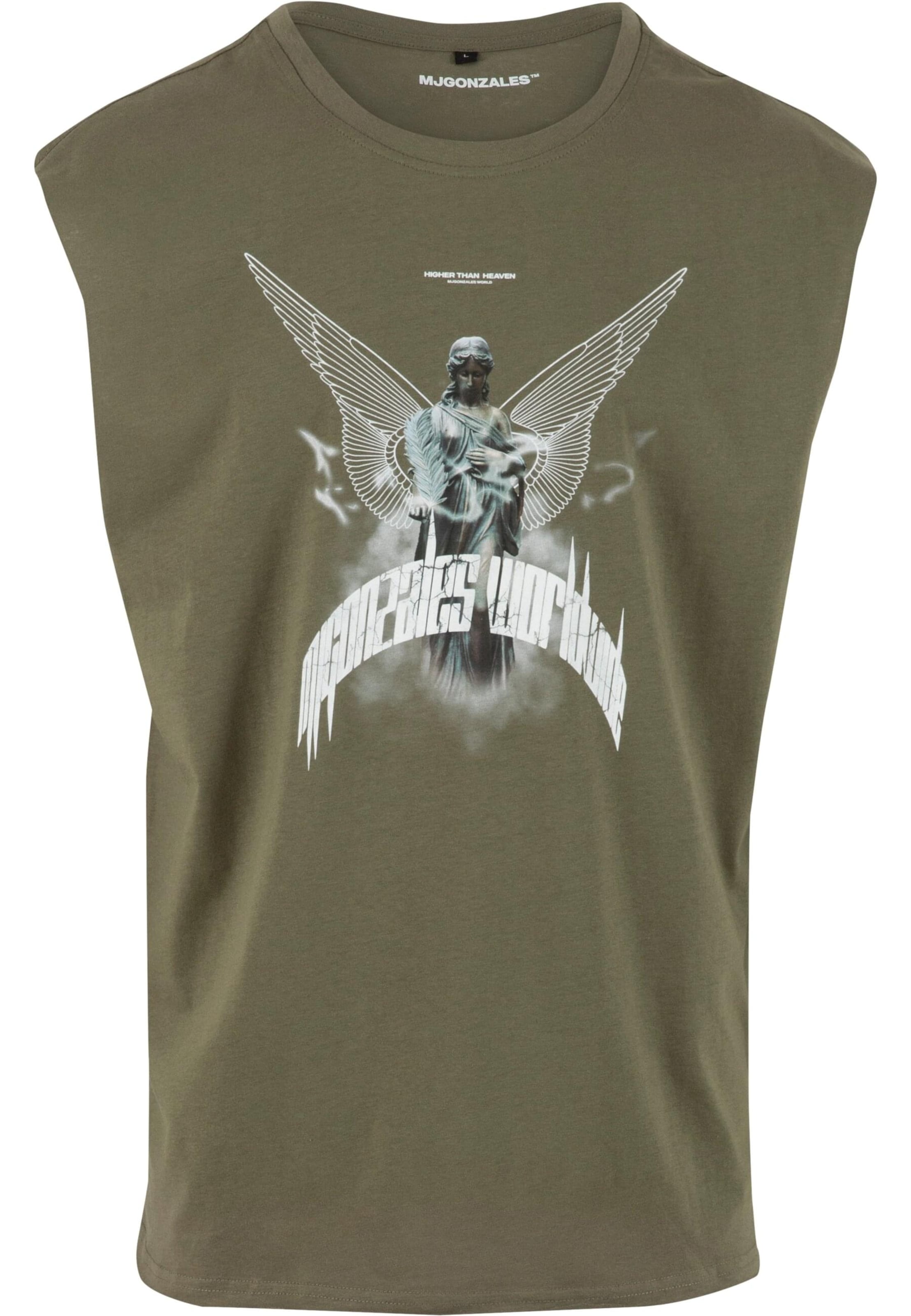 MJ Gonzales Shirt 'Higher Than Heaven V.9' in Groen: voorkant
