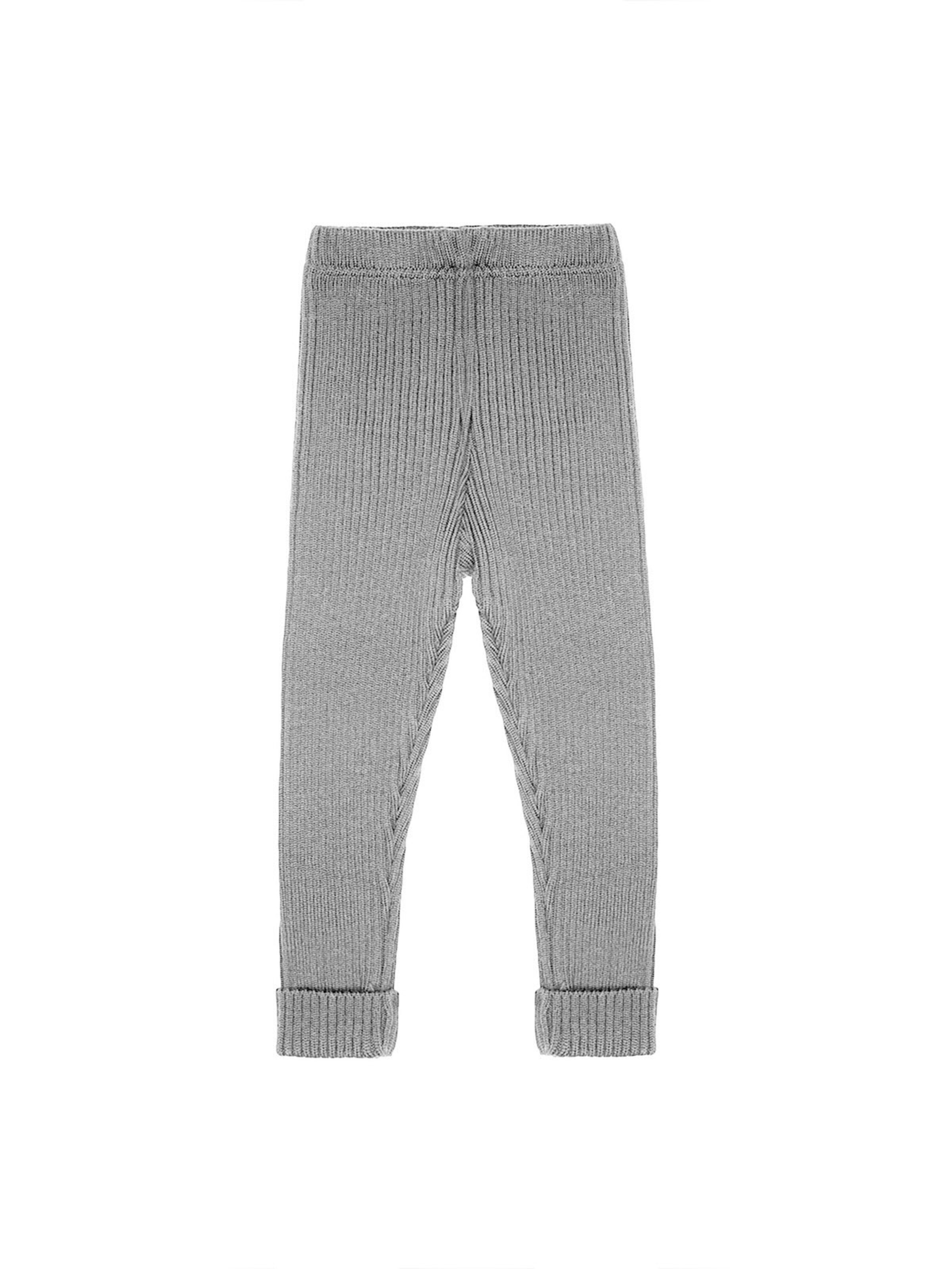MAXIMO Pants 'MINI-Leggings, Rippstrick' in Grey: front