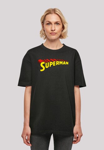 Maglia extra large 'DC Comics Superman Telescopic Loco' di F4NT4STIC in nero: frontale