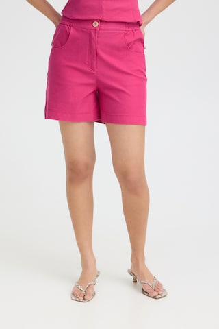ICHI Loosefit Shorts 'KATE' in Pink: Vorderseite