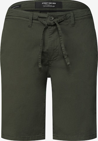 Street One MEN Regular Chino Pants in Green: front