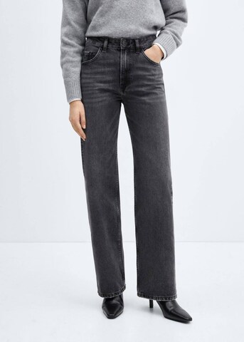 MANGO Regular Jeans 'Miami' in Zwart: voorkant