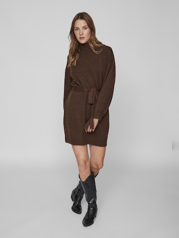 VILA Knitted dress 'Jakia' in Brown