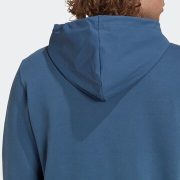 Bluză cu fermoar sport 'Essentials Brandlove Fleece ' de la ADIDAS SPORTSWEAR pe albastru