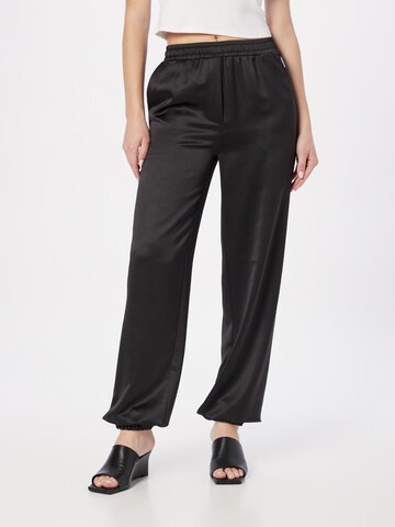 HUGO - Tapered Pantalón 'Hamaga' en negro: frente