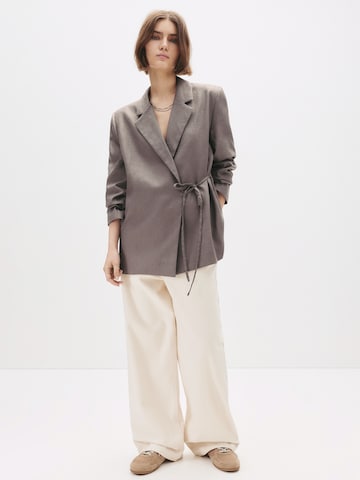 Pull&Bear Blazer | siva barva: sprednja stran