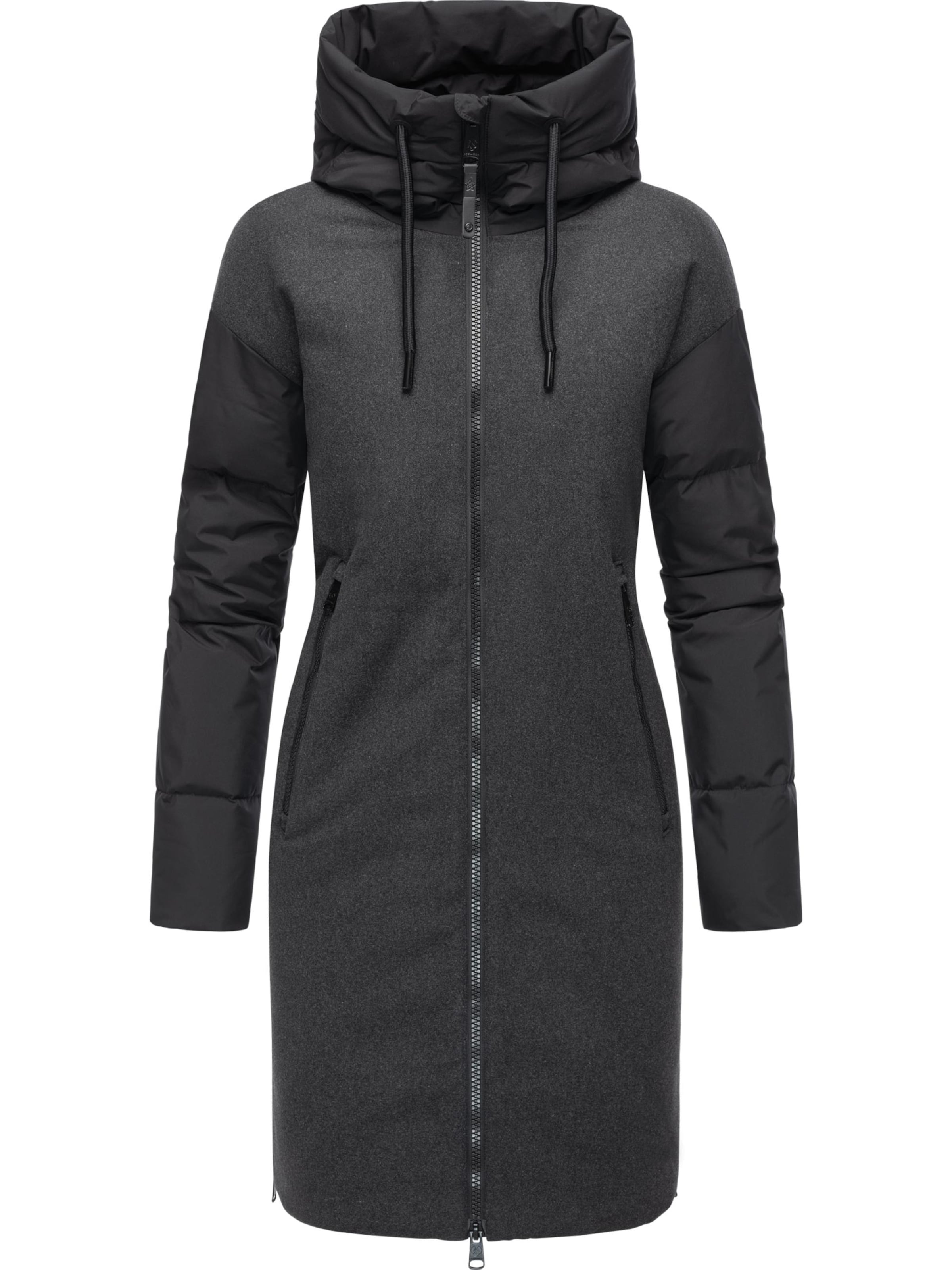 Ragwear Зимнее пальто 'Jumana' в Черный: спереди