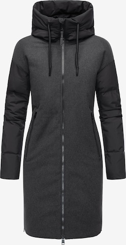 Manteau d’hiver 'Jumana' Ragwear en noir : devant