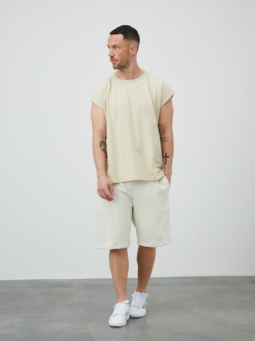 DAN FOX APPAREL T-Shirt 'Theo' in Beige