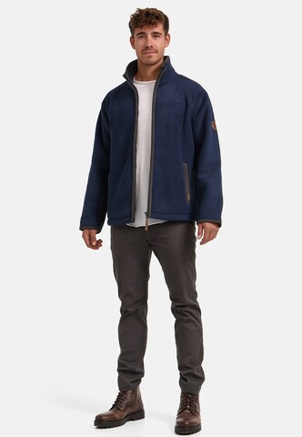 INDICODE JEANS Fleece jas 'Emilos' in Blauw