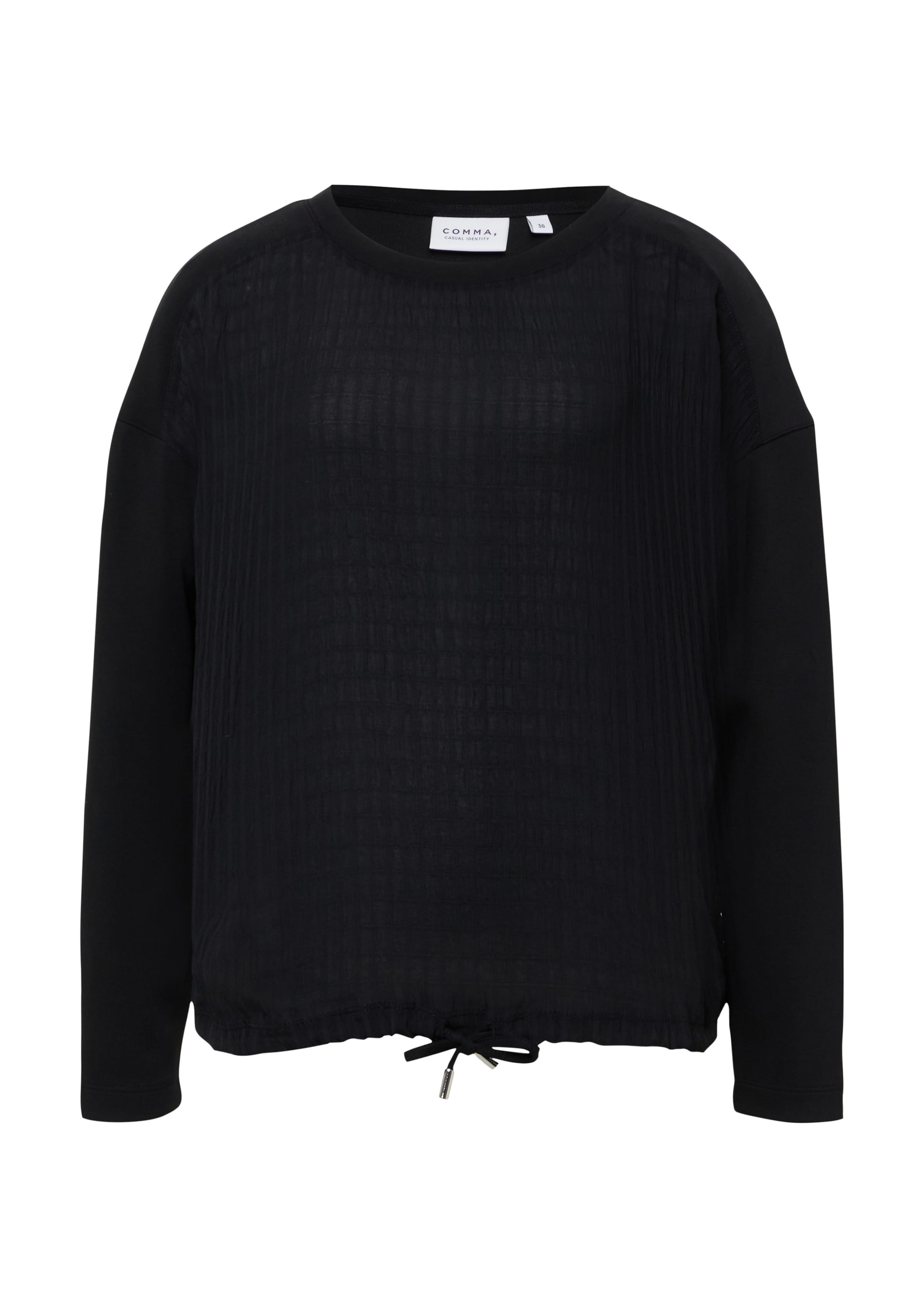 Sweat-shirt COMMA en noir : devant