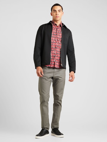 HUGO Slim fit Overhemd 'Ermo' in Rood
