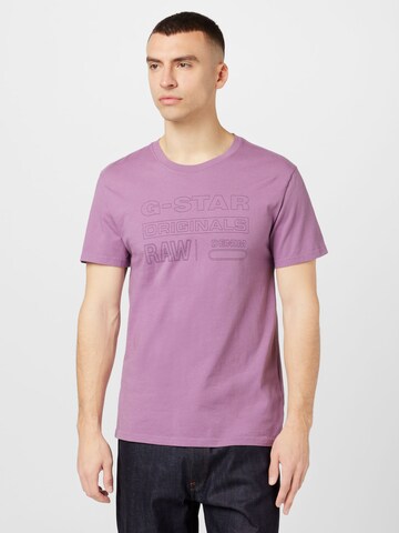 G-STAR Shirt in Lila: Vorderseite