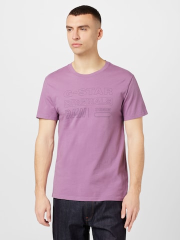G-Star RAW T-shirt i lila: framsida