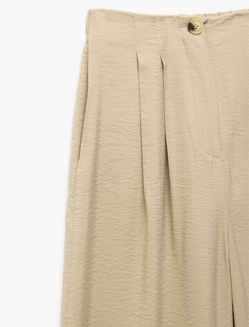 Koton Wide leg Pleat-Front Pants in Beige