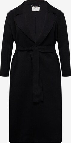 Guido Maria Kretschmer Curvy Between-Seasons Coat in Black: front