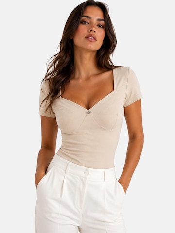 REGINA FASHION - Camiseta 'Sweetheart top' en beige: frente